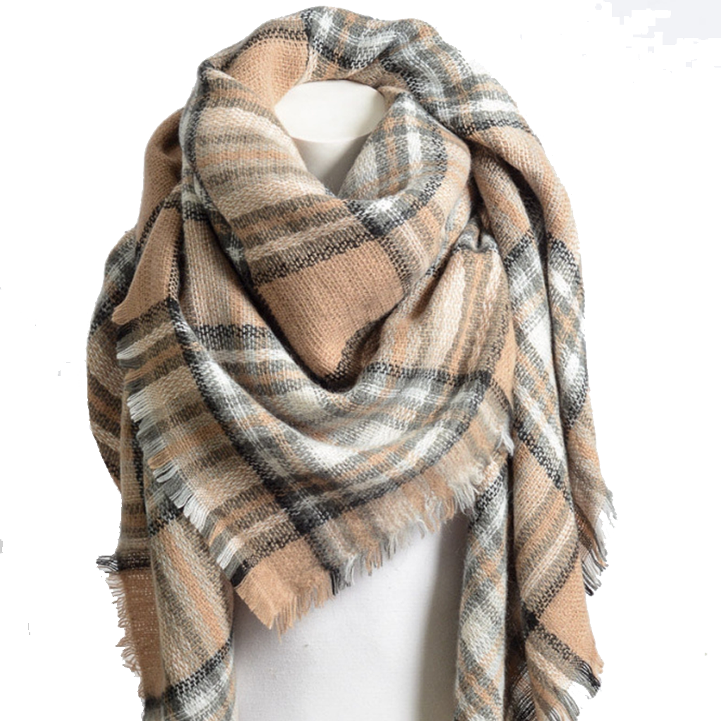 Frayed Edge Blanket Scarf