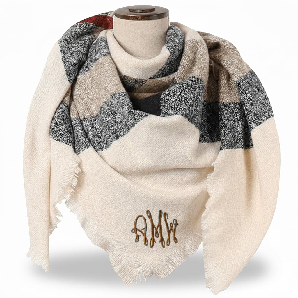 Plaid Square Blanket Scarf