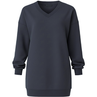 Long V-Neck Sweatshirt