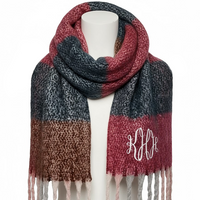 Color Block Tassel Scarf