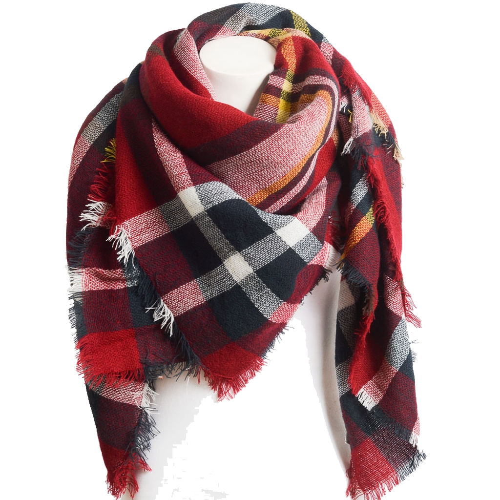 Frayed Edge Blanket Scarf