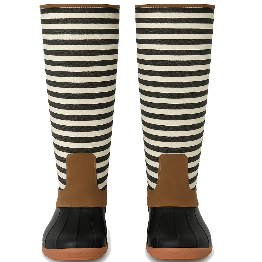 Stripe Duck Boots