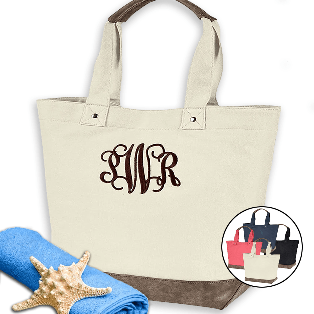Canvas Boater Tote Bag