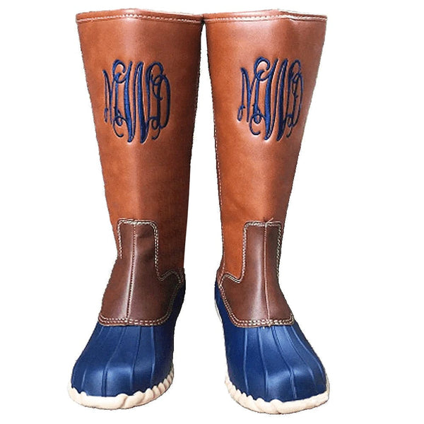 Monogrammed duck hotsell boots with fur