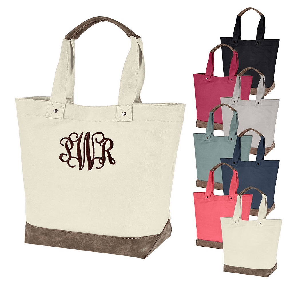 Canvas Boater Tote Bag