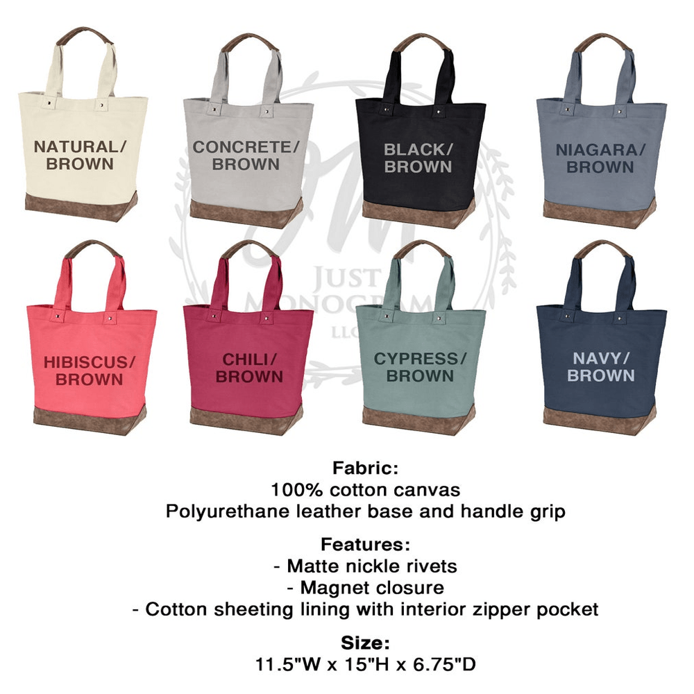 Canvas Boater Tote Bag