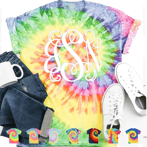 Tie Dye Crew Tee Shirt – Just Monograms, LLC