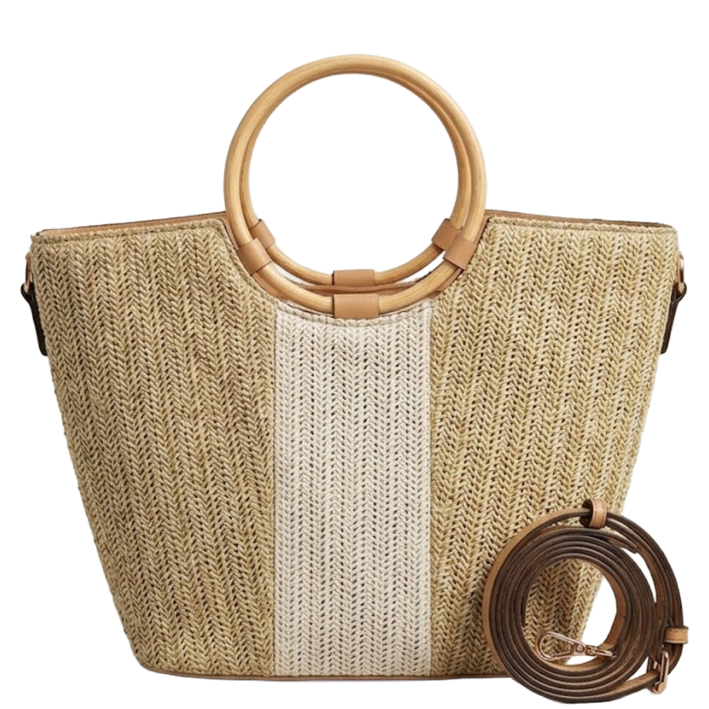Straw Canvas Handbag