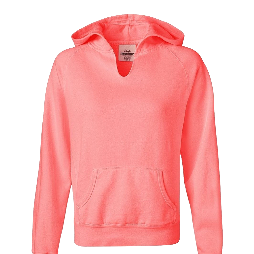 Comfort Colors V-Neck Hoodie Sweatshirt