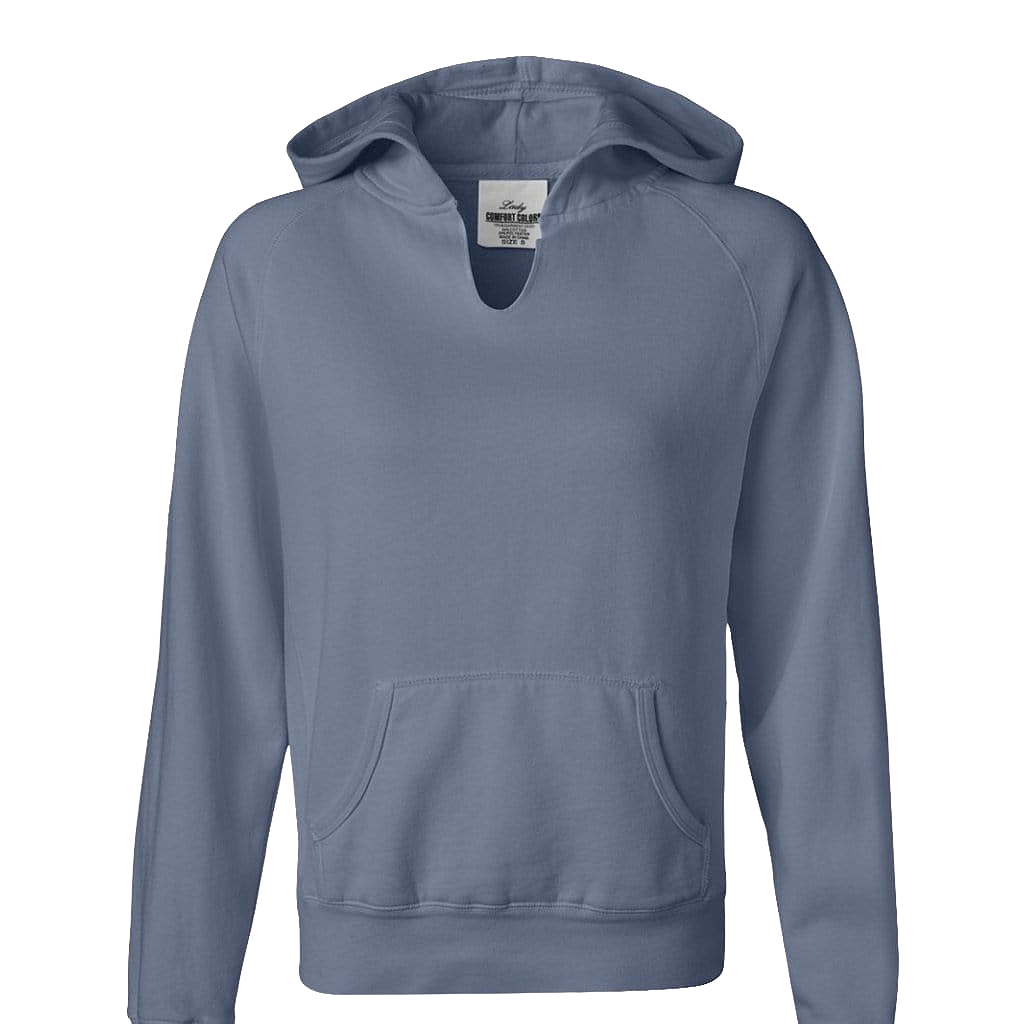Comfort Colors V-Neck Hoodie Sweatshirt