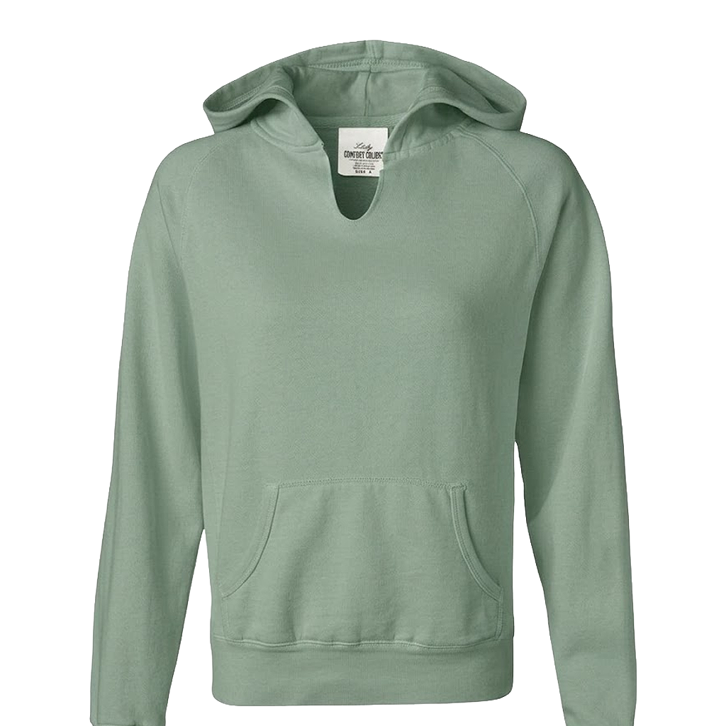 Comfort Colors V-Neck Hoodie Sweatshirt