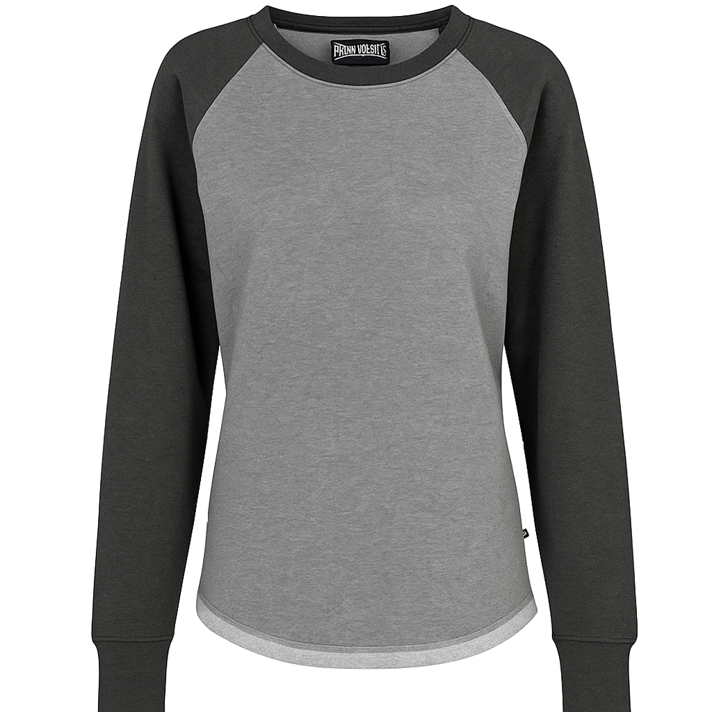 Hi Lo Raglan Crew Sweatshirt