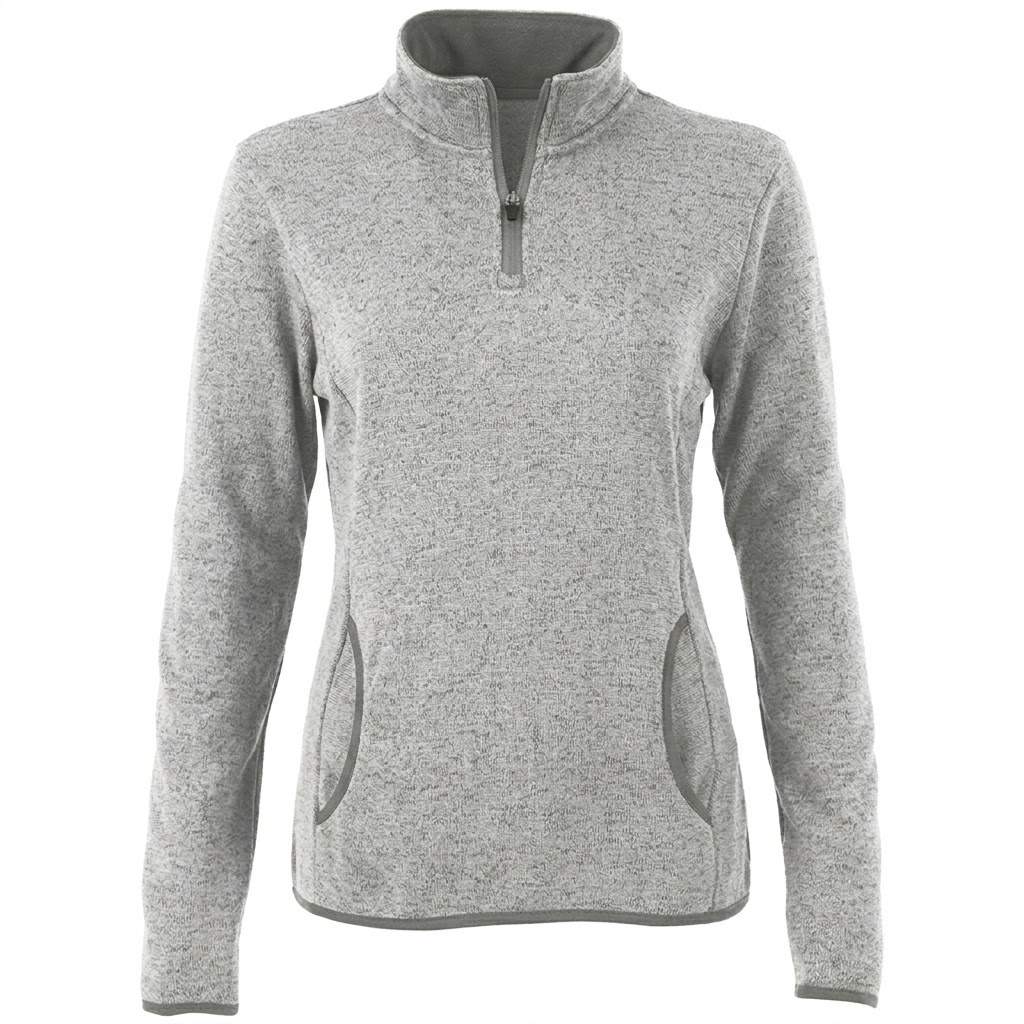 Ladies Heathered Fleece Pullover