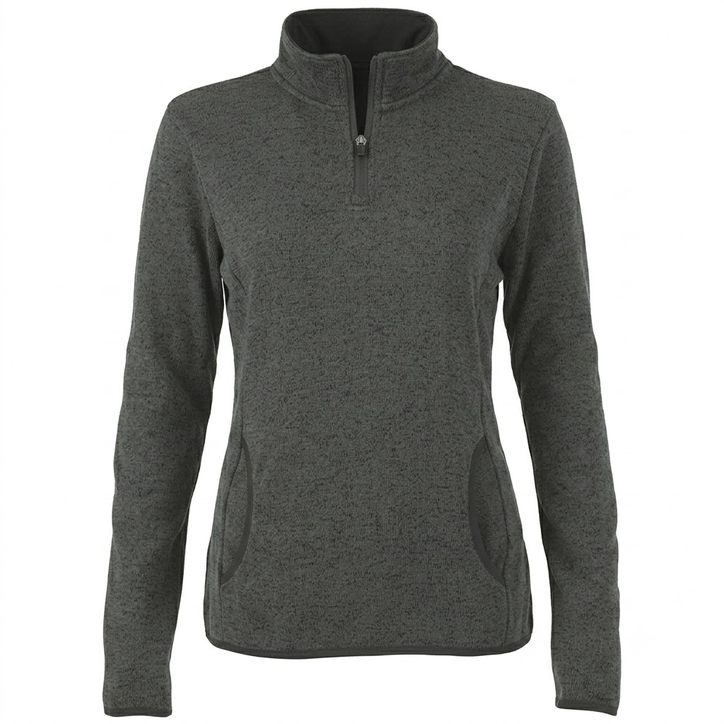 Ladies Heathered Fleece Pullover