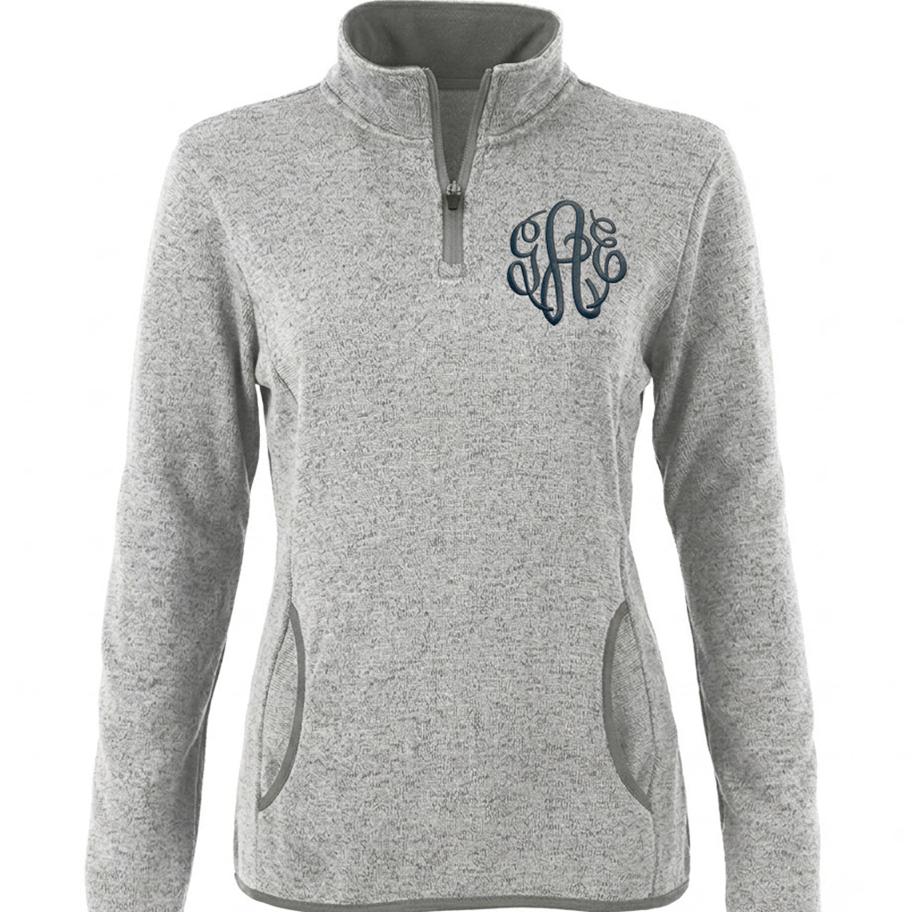 Ladies Heathered Fleece Pullover
