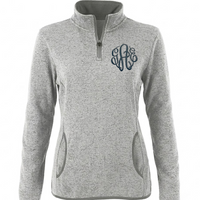 Ladies Heathered Fleece Pullover