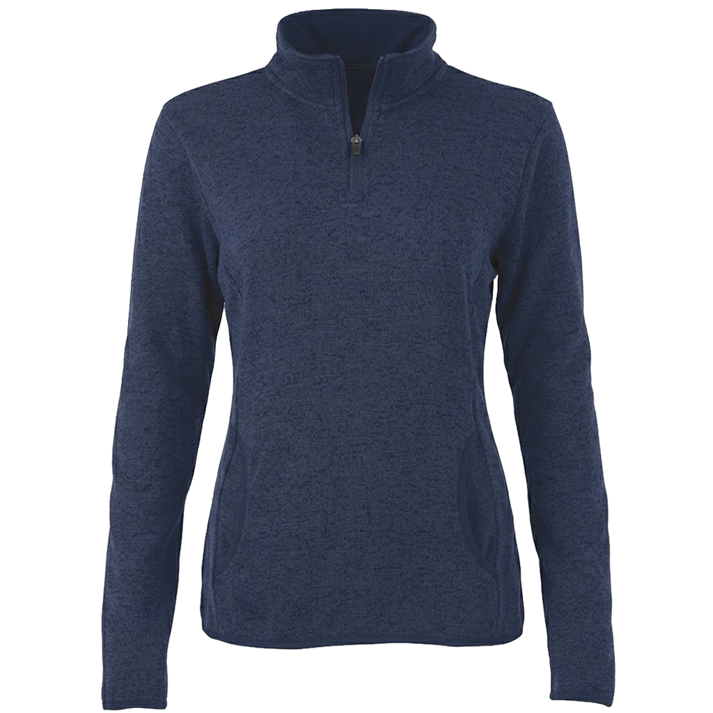 Ladies Heathered Fleece Pullover