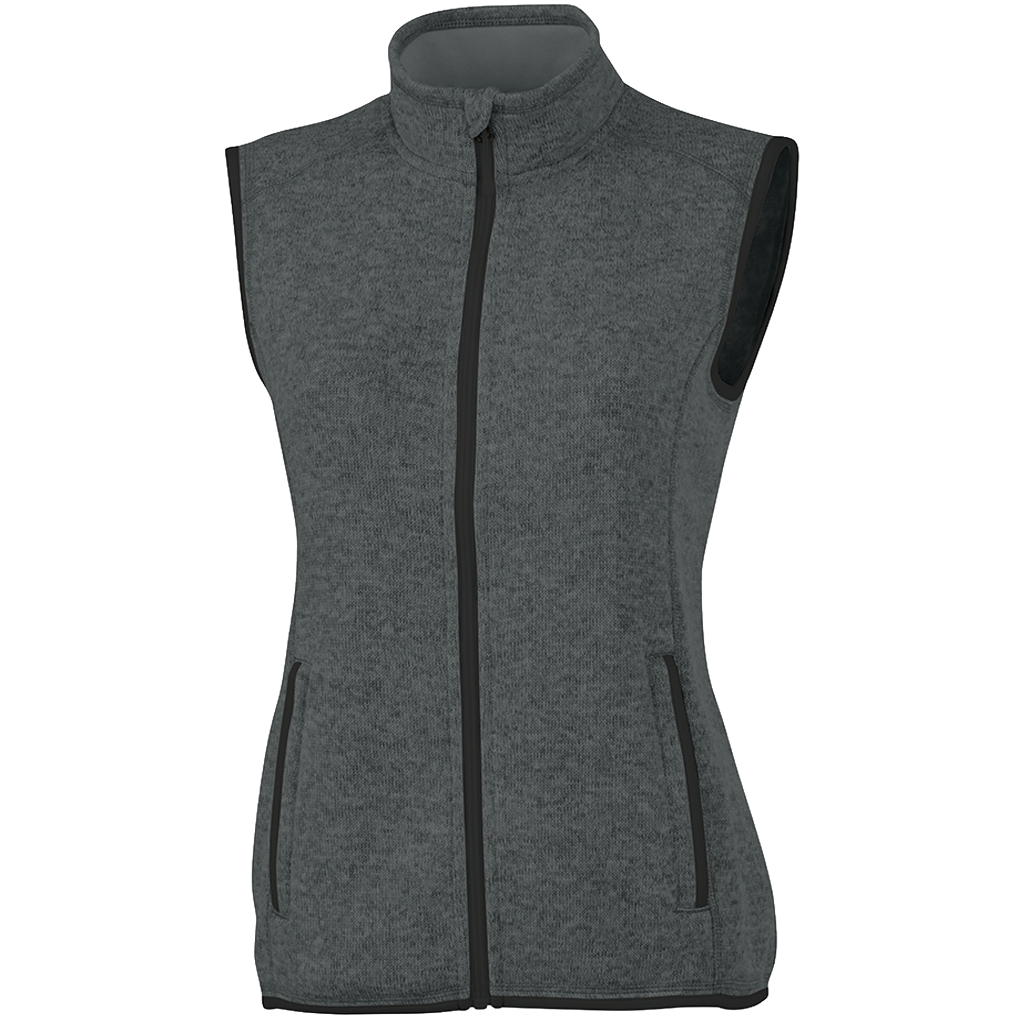 Ladies Heathered Fleece Vest