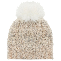 Beanie Hat w/Pom Pom Ball - BEIGE