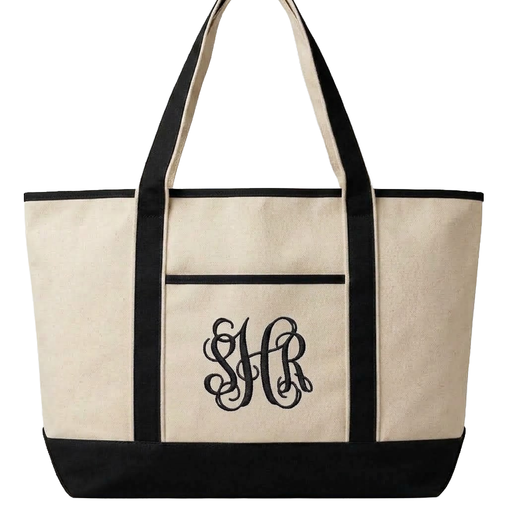 Large Harbor Canvas Boater Tote