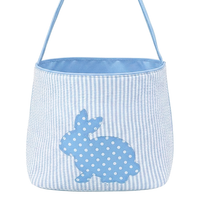 Personalized SEERSUCKER Easter Bunny Basket