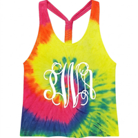 Tie Dye Braided Racerback Tank Top