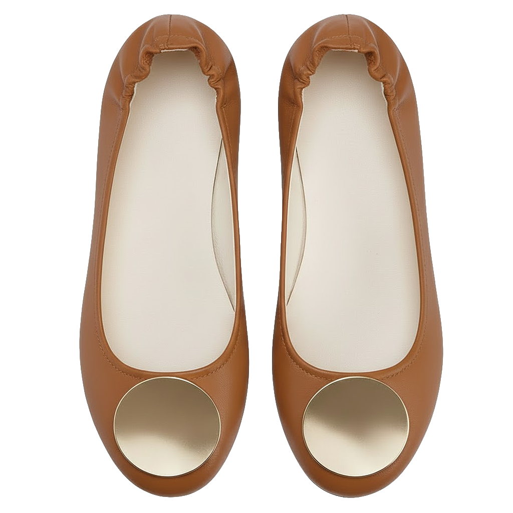 Medallion Disc Ballet Flats