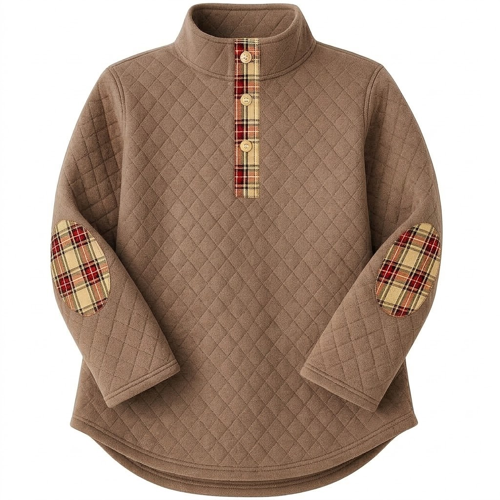 Quilted Elbow Patch Sweatshirt