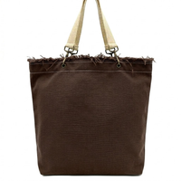 Raw-Edge Canvas Tote Bag