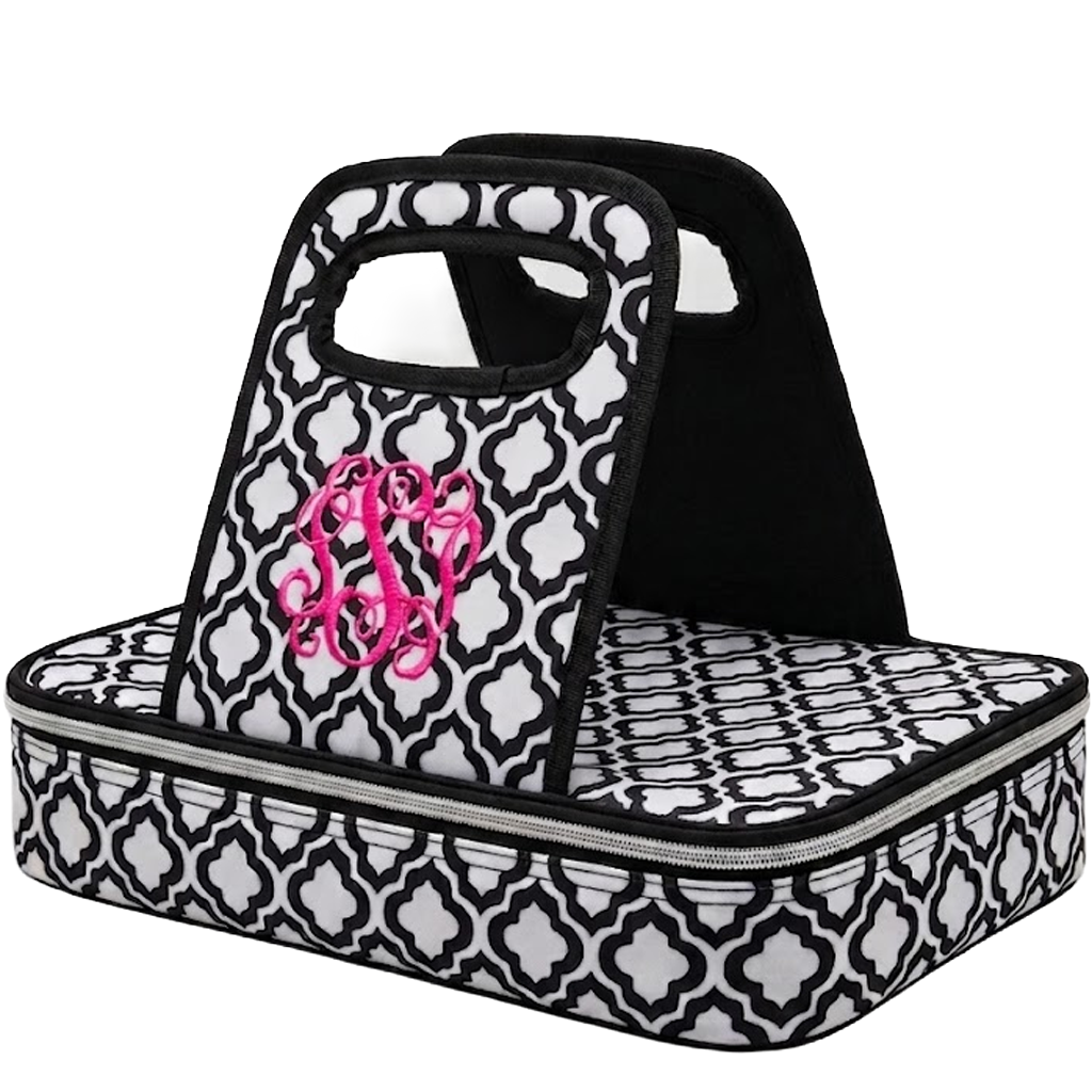Large Quatrefoil Retangle Casserole Carrier