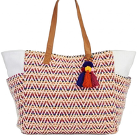 Tasseled Canvas Beach Tote