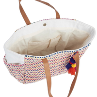 Tasseled Canvas Beach Tote