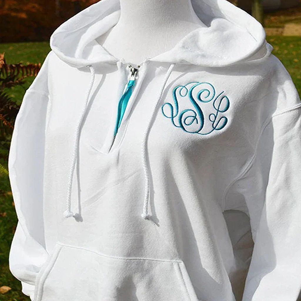 Quarter Zip Hoodie Sweatshirt