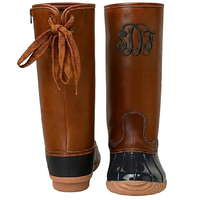 Chic Lace Up Tall Duck Boots