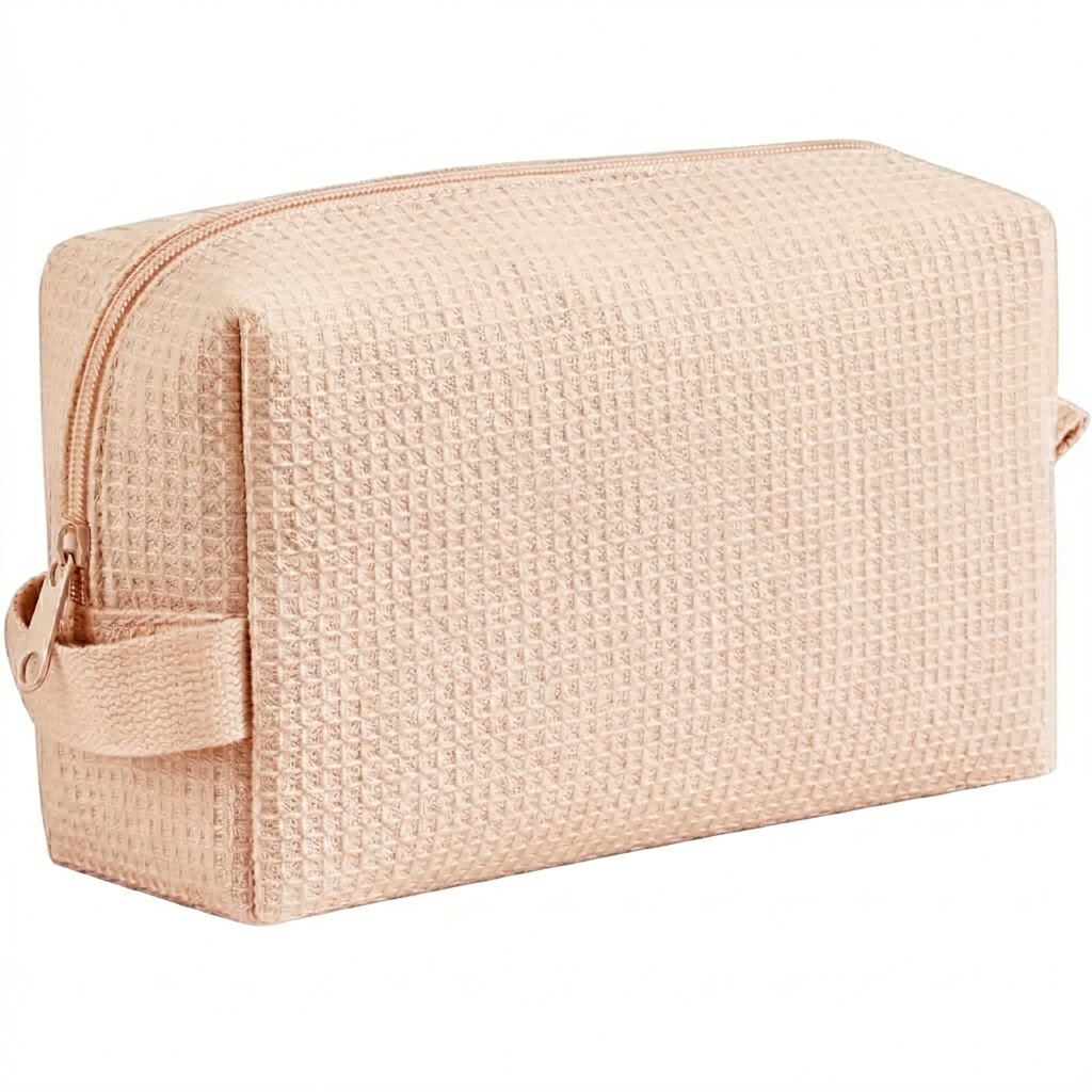 Waffle Weave Makeup Bag