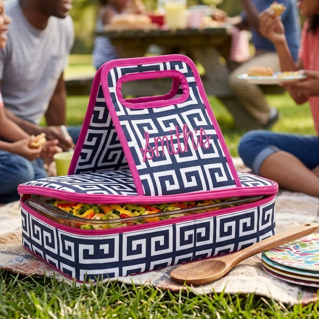 Rectangle GREEK KEY Casserole Carrier