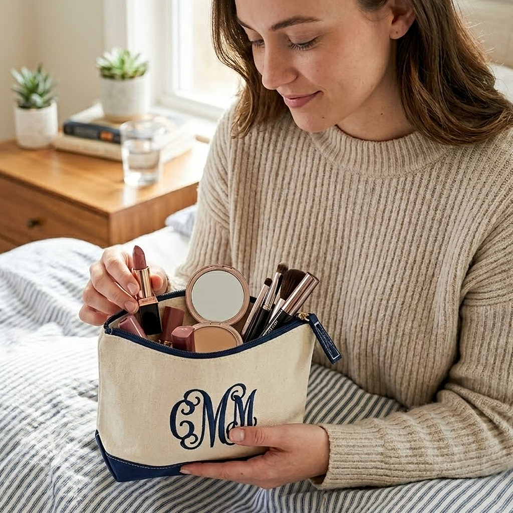 Canvas Makeup Bag