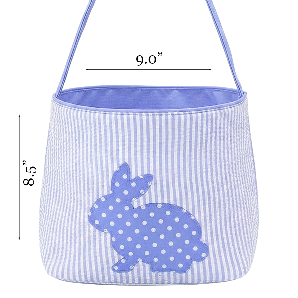 Personalized SEERSUCKER Easter Bunny Basket