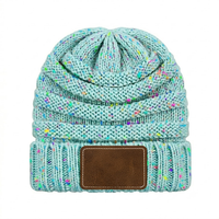Messy Bun Confetti Ponytail Beanie Hat