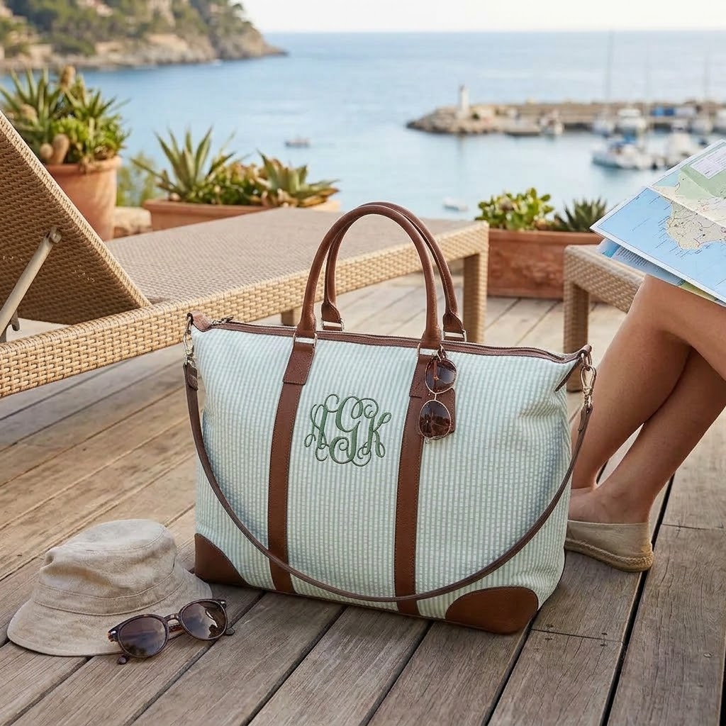 Seersucker WEEKENDER Tote Bag