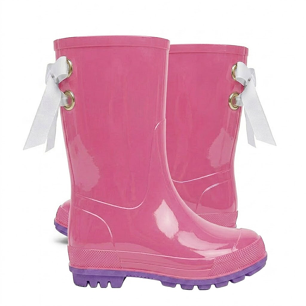 Two-Tone Kid's PINK Rain Boots