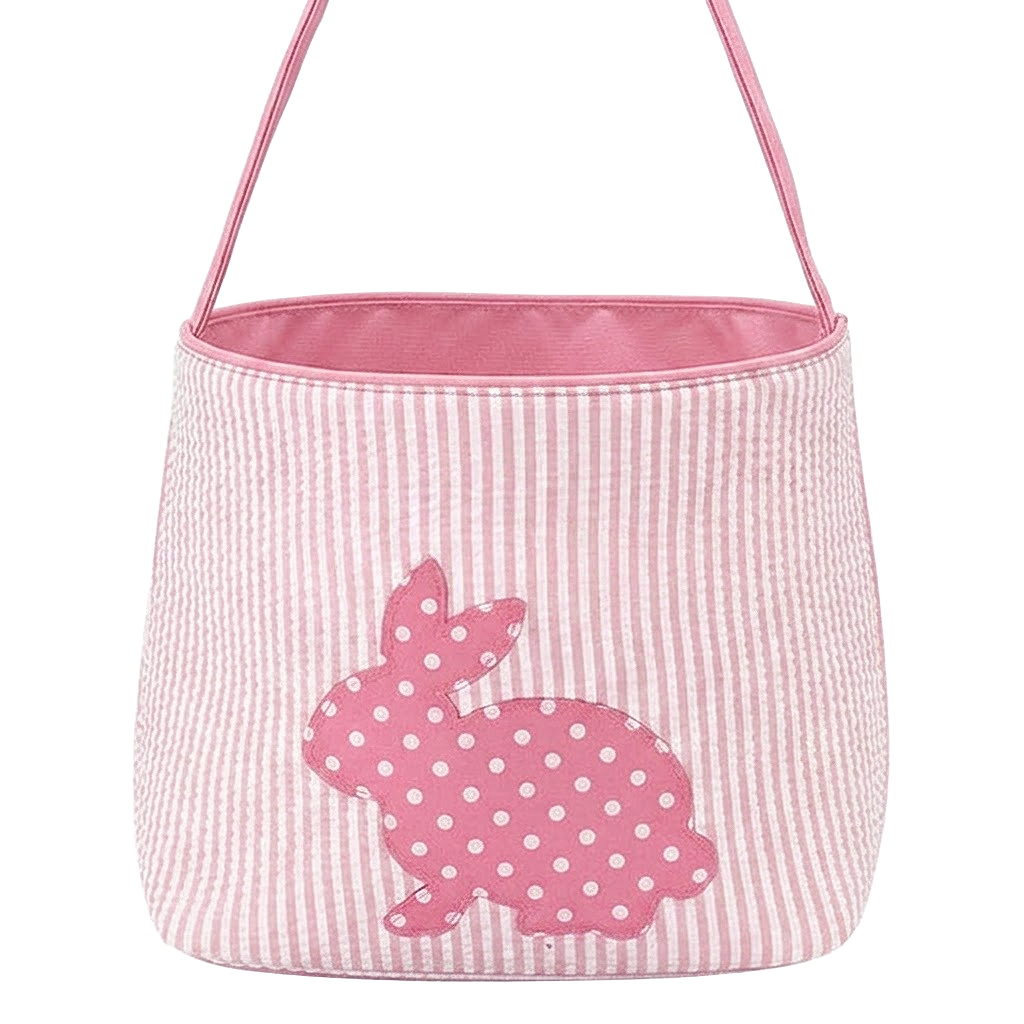 Personalized SEERSUCKER Easter Bunny Basket