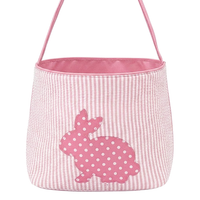 Personalized SEERSUCKER Easter Bunny Basket