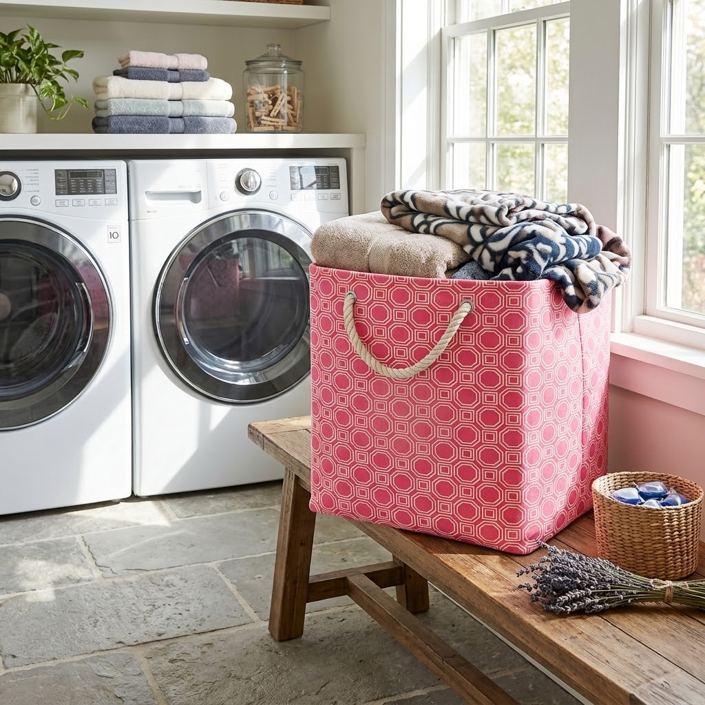Large Canvas Laundry Tote Bag