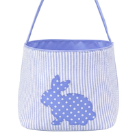Personalized SEERSUCKER Easter Bunny Basket