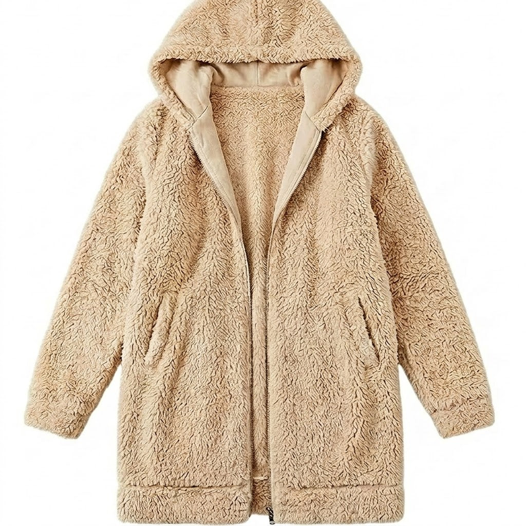 Hooded Sherpa Like Jacket