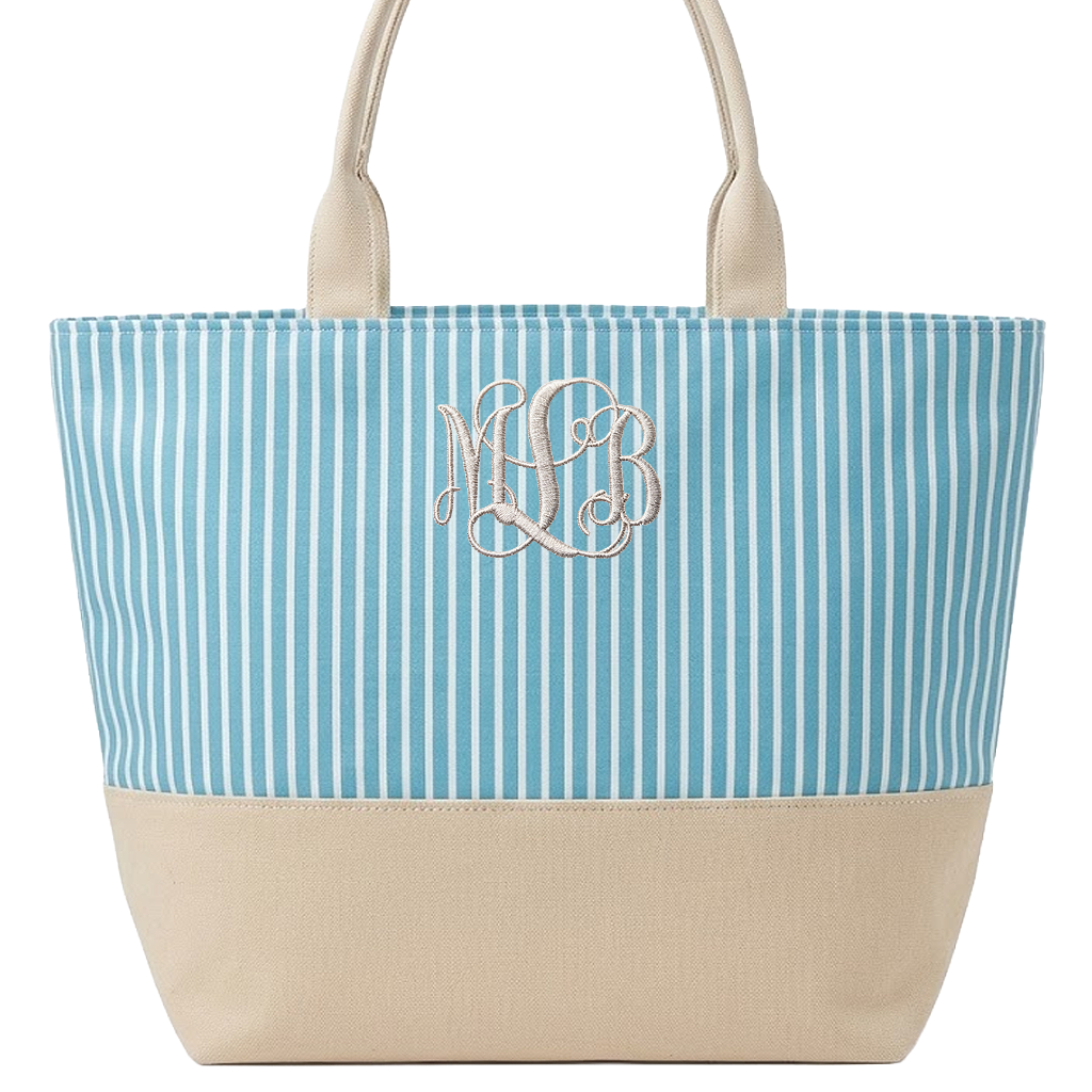 Nantucket STRIPE Canvas Tote Bag