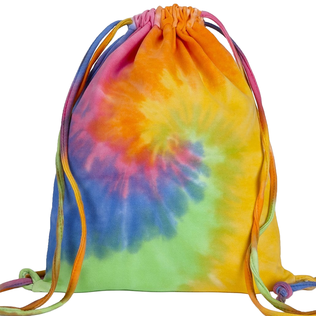 Tie Dye Drawstring Backpack Tote Bag