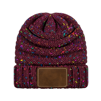 Messy Bun Confetti Ponytail Beanie Hat