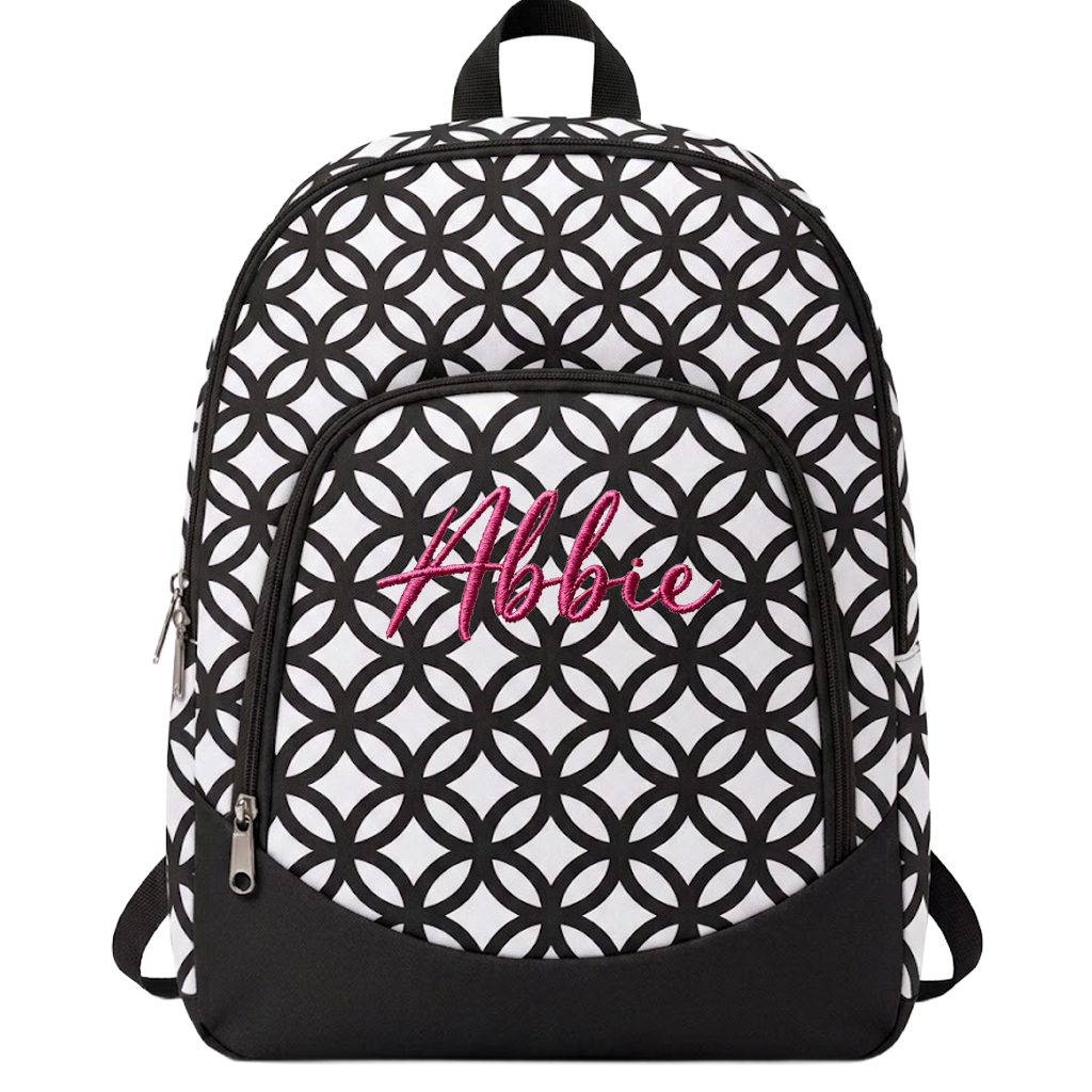 BLACK Interlocking Circle Kids Backpack